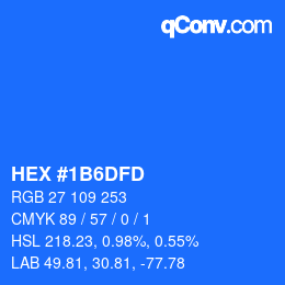 Color code: HEX #1B6DFD | qconv.com