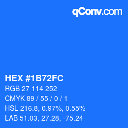 Color code: HEX #1B72FC | qconv.com