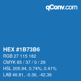 Color code: HEX #1B73B6 | qconv.com