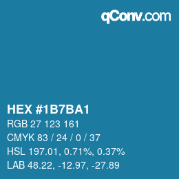 Color code: HEX #1B7BA1 | qconv.com