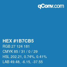Color code: HEX #1B7CB5 | qconv.com