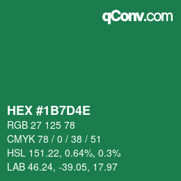 Color code: HEX #1B7D4E | qconv.com