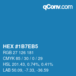 Color code: HEX #1B7EB5 | qconv.com