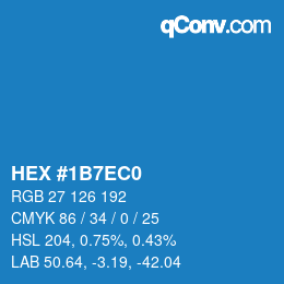 Color code: HEX #1B7EC0 | qconv.com