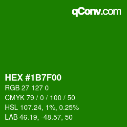 Color code: HEX #1B7F00 | qconv.com