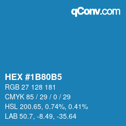 Color code: HEX #1B80B5 | qconv.com