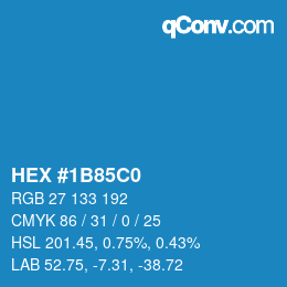 Color code: HEX #1B85C0 | qconv.com