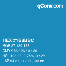 Color code: HEX #1B8BBC | qconv.com