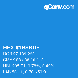 Color code: HEX #1B8BDF | qconv.com