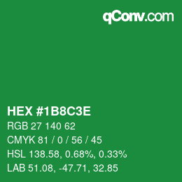 Código de color: HEX #1B8C3E | qconv.com