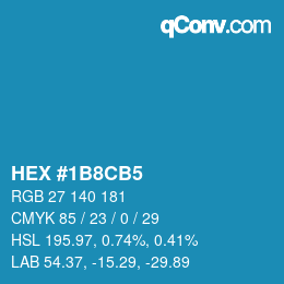 Color code: HEX #1B8CB5 | qconv.com