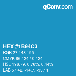 Color code: HEX #1B94C3 | qconv.com