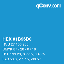 Color code: HEX #1B96D0 | qconv.com