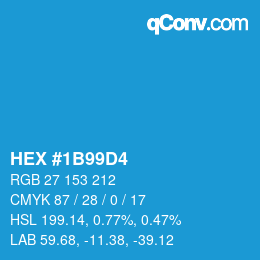 Color code: HEX #1B99D4 | qconv.com