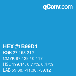 Color code: HEX #1B99D4 | qconv.com