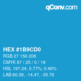 Color code: HEX #1B9CD0 | qconv.com