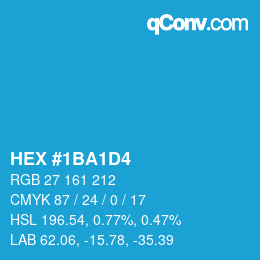 Color code: HEX #1BA1D4 | qconv.com