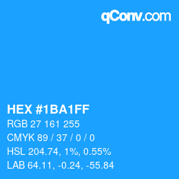 Color code: HEX #1BA1FF | qconv.com