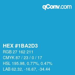 Color code: HEX #1BA2D3 | qconv.com