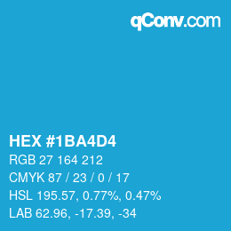 Color code: HEX #1BA4D4 | qconv.com