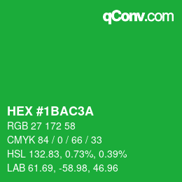 Color code: HEX #1BAC3A | qconv.com
