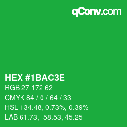 Color code: HEX #1BAC3E | qconv.com