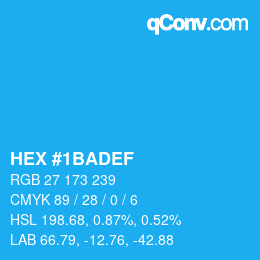 Color code: HEX #1BADEF | qconv.com