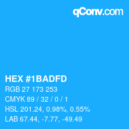 Color code: HEX #1BADFD | qconv.com