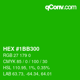 Color code: HEX #1BB300 | qconv.com