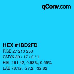Color code: HEX #1BD2FD | qconv.com