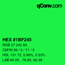 Color code: HEX #1BF245 | qconv.com