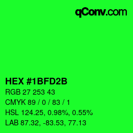 Color code: HEX #1BFD2B | qconv.com