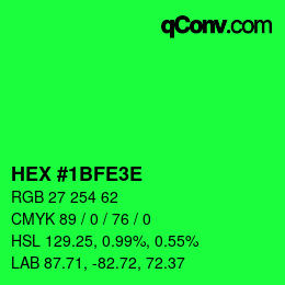 Color code: HEX #1BFE3E | qconv.com