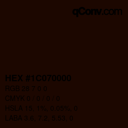 Color code: HEX #1C070000 | qconv.com
