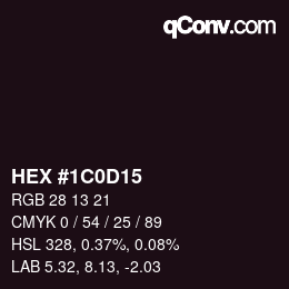 Color code: HEX #1C0D15 | qconv.com