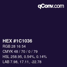 Color code: HEX #1C1036 | qconv.com