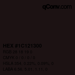 Color code: HEX #1C121300 | qconv.com