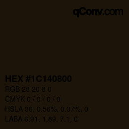 Color code: HEX #1C140800 | qconv.com