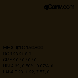 颜色代码: HEX #1C150800 | qconv.com