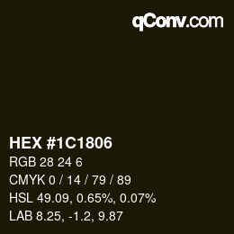 Color code: HEX #1C1806 | qconv.com