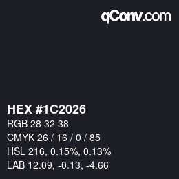 Código de color: HEX #1C2026 | qconv.com