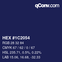 Color code: HEX #1C2054 | qconv.com