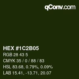 Color code: HEX #1C2B05 | qconv.com