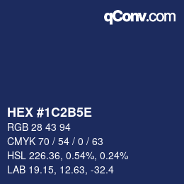 Code couleur: HEX #1C2B5E | qconv.com