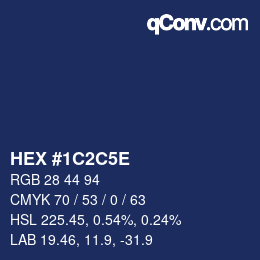 Color code: HEX #1C2C5E | qconv.com