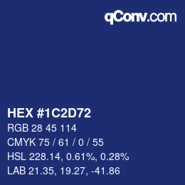 Color code: HEX #1C2D72 | qconv.com