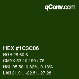 Color code: HEX #1C3C06 | qconv.com