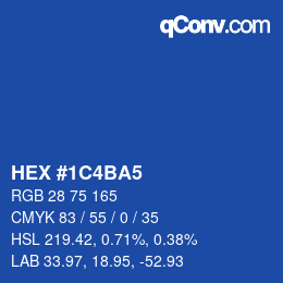 Color code: HEX #1C4BA5 | qconv.com