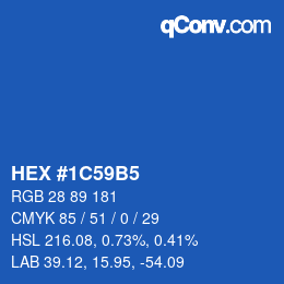 Color code: HEX #1C59B5 | qconv.com