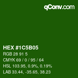 Color code: HEX #1C5B05 | qconv.com